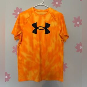 Under Armour Kids Orange and Black Shirt Youth-XL